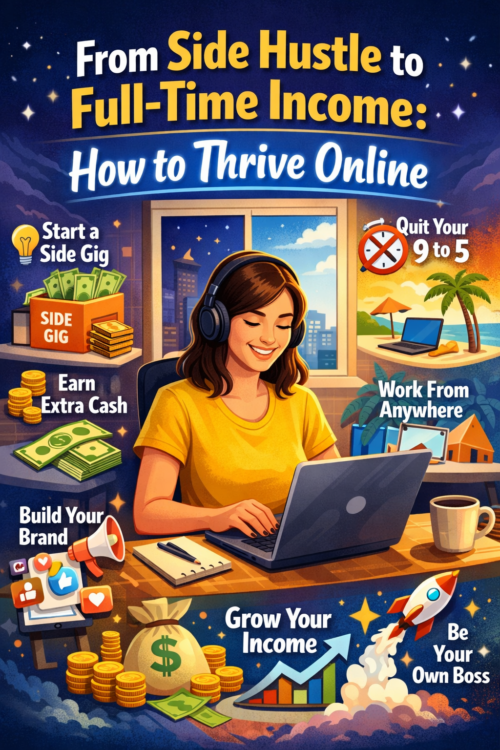From Side Hustle to Full-Time Income: How to Thrive Online