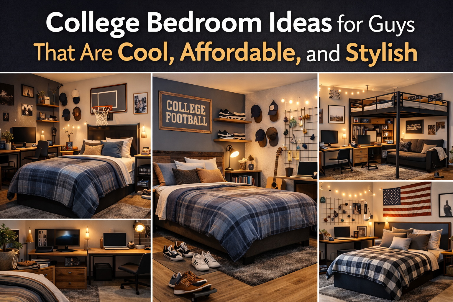 19 College Bedroom Ideas for Guys That Are Cool, Affordable, and Stylish
