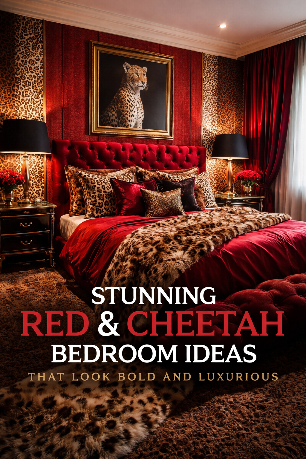 22 Stunning Red & Cheetah Bedroom Ideas That Look Bold and Luxurious