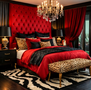 image-3 22 Stunning Red & Cheetah Bedroom Ideas That Look Bold and Luxurious