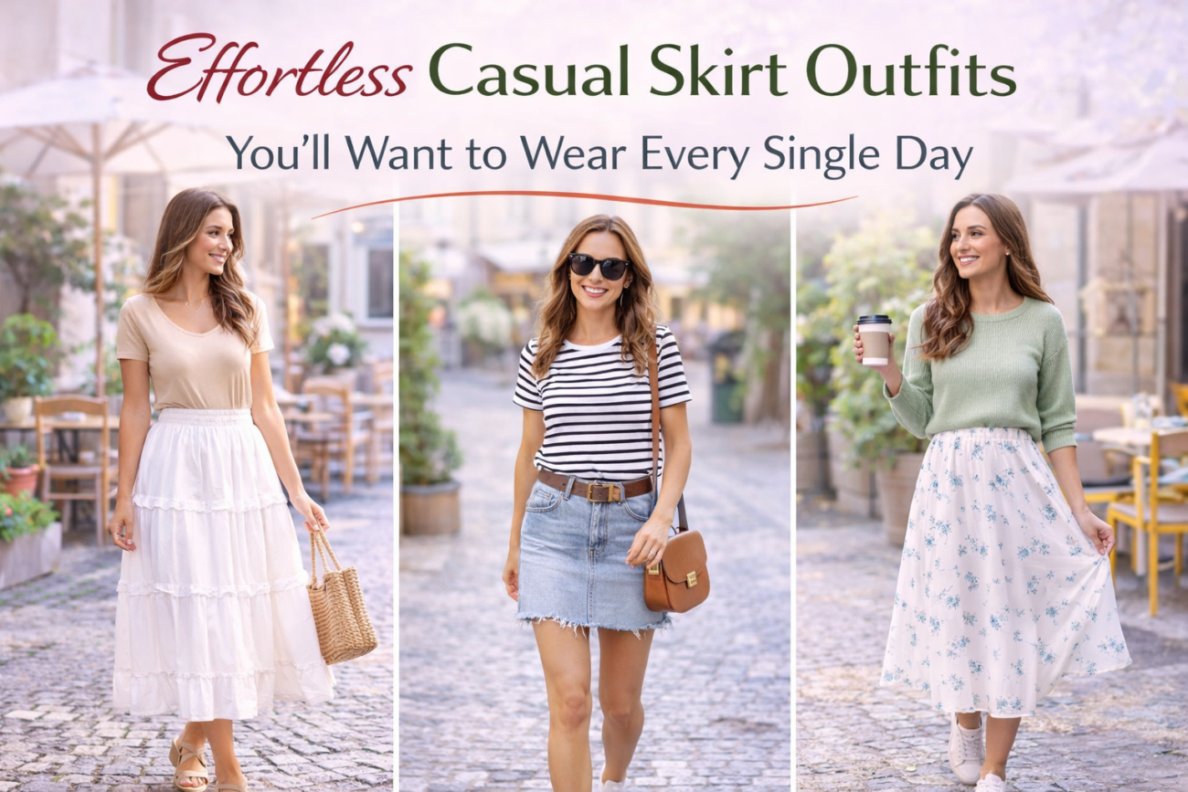 16 Effortless Casual Skirt Outfits You’ll Want to Wear Every Single Day