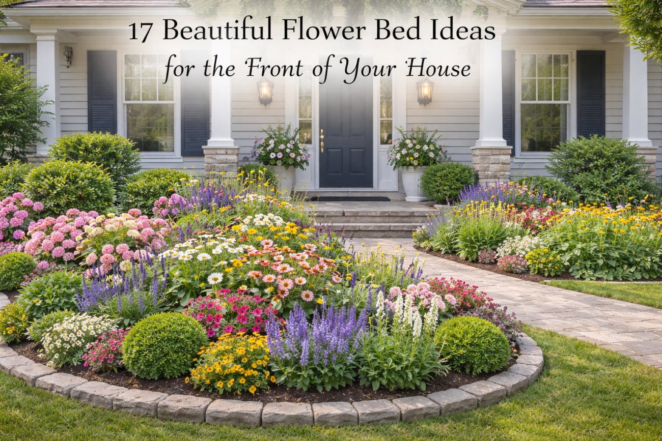 17 Beautiful Flower Bed Ideas for the Front of Your House