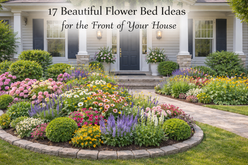 17 Beautiful Flower Bed Ideas for the Front of Your House