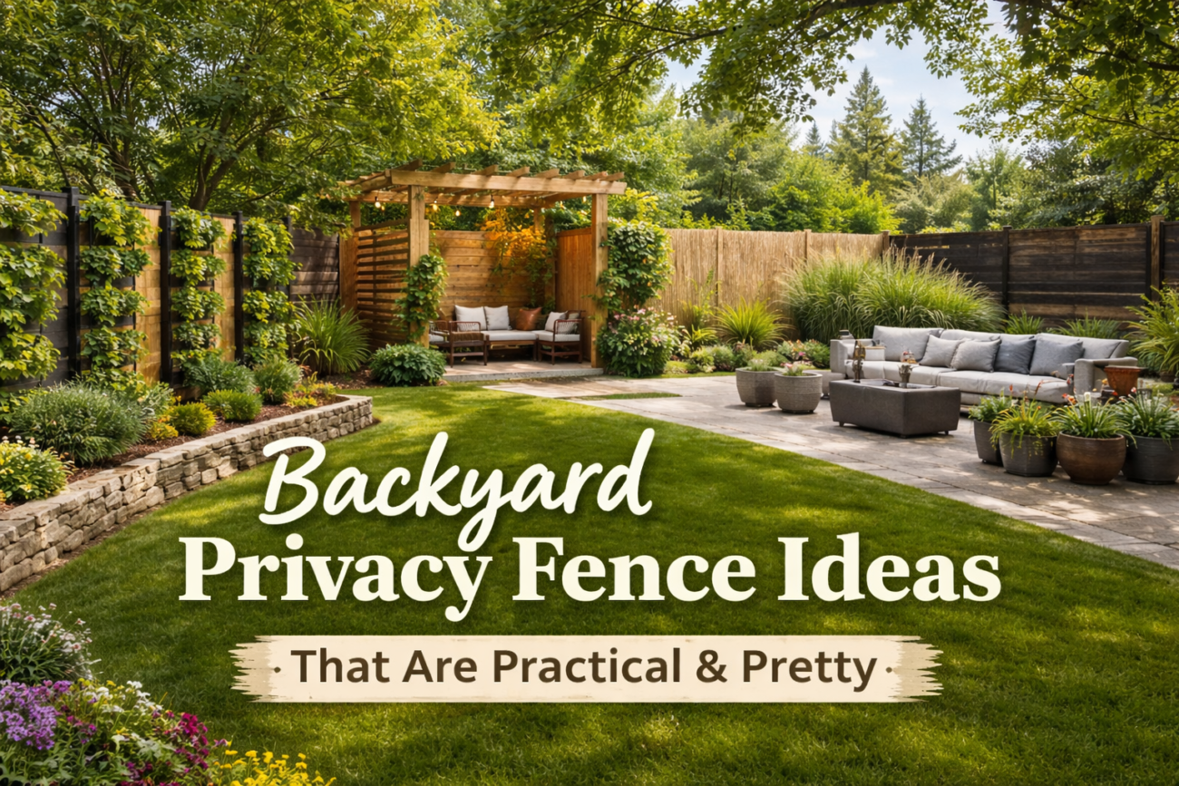 18 Backyard Privacy Fence Ideas That Are Practical & Pretty