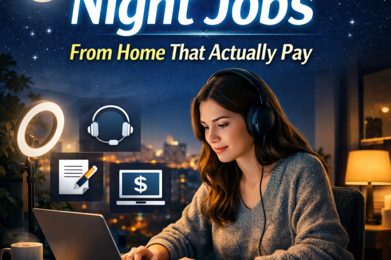 18 Best Part Time Night Jobs From Home That Actually Pay