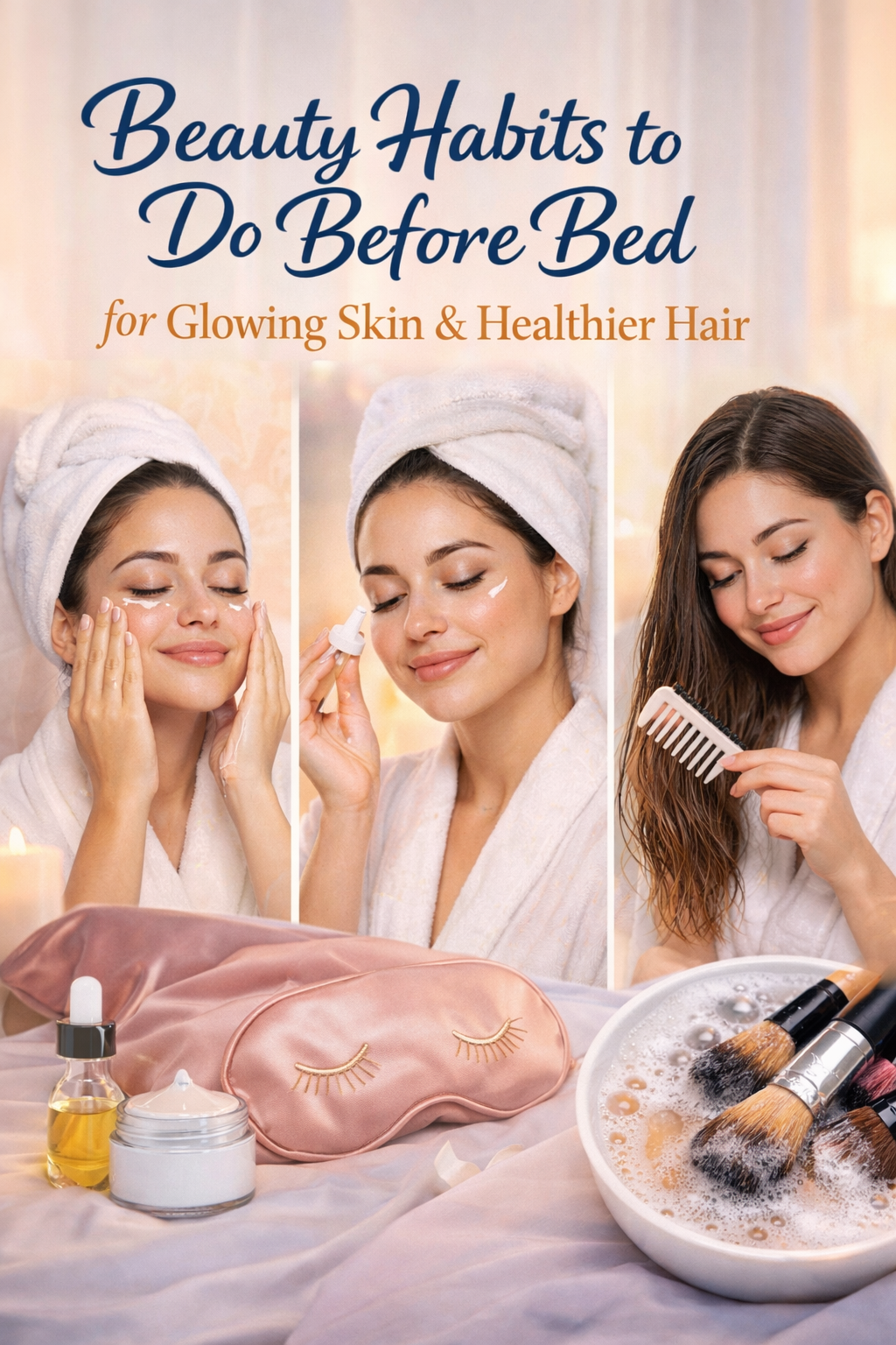 22 Beauty Habits to Do Before Bed for Glowing Skin & Healthier Hair