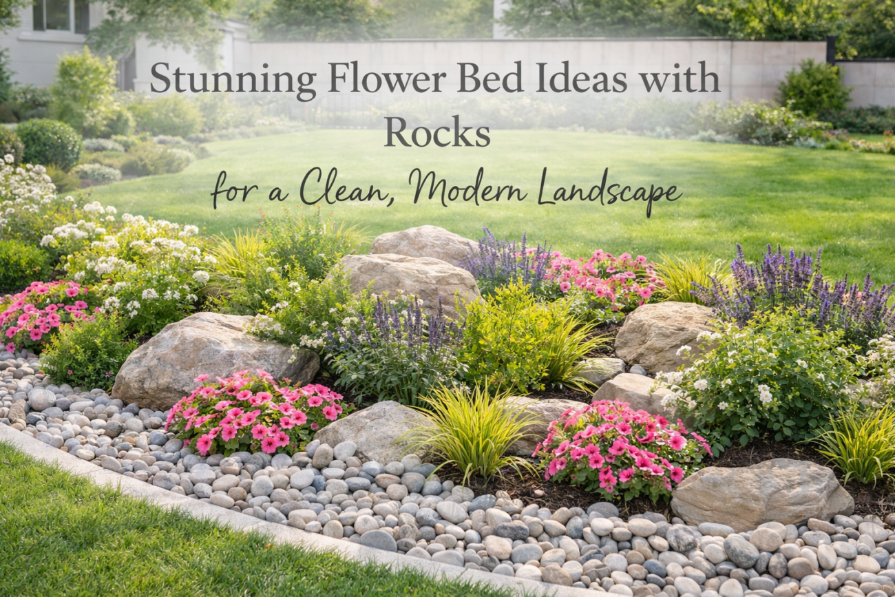 24 Stunning Flower Bed Ideas with Rocks for a Clean, Modern Landscape