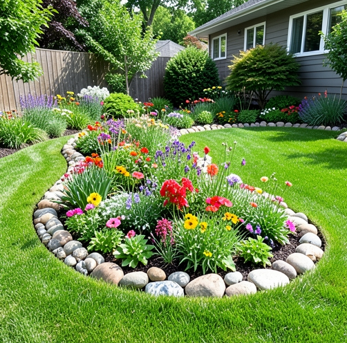 image-252 24 Stunning Flower Bed Ideas with Rocks for a Clean, Modern Landscape