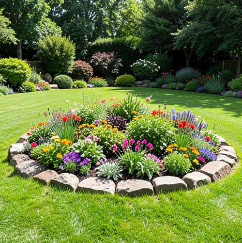 image-267 24 Stunning Flower Bed Ideas with Rocks for a Clean, Modern Landscape