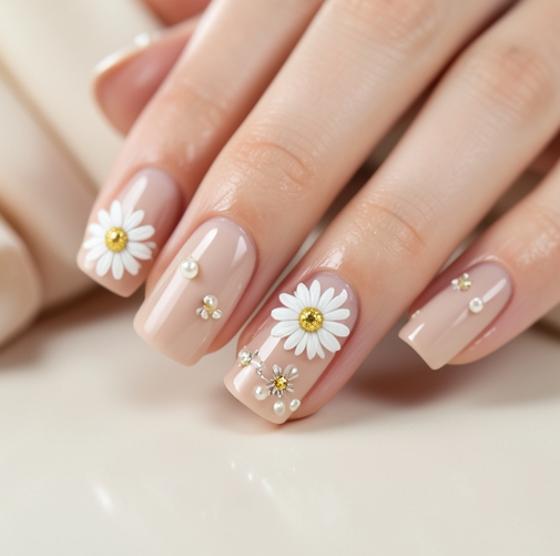 image-523 21 Daisy Nail Ideas That'll Make You Feel Like Spring All Year
