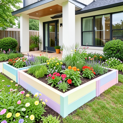 image-555 18 Raised Flower Beds in Front of House Ideas for Stunning Curb Appeal